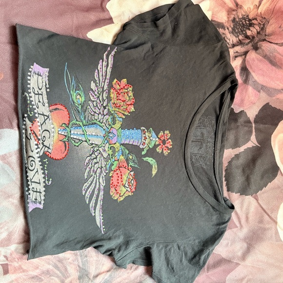 Graphic Rhinestone Crop top - Picture 2 of 6